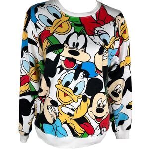 Disney Mickey Mouse & Friends Sweatshirt Medium Crewneck Pullover